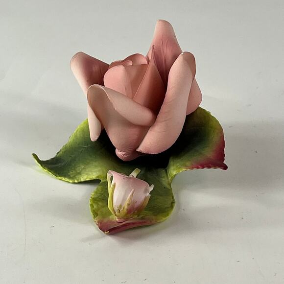Enesco Porcelain Dusty Pink Rose Flower Figurine 2" CHIPPED Forever Gift Bisque - Picture 2 of 10